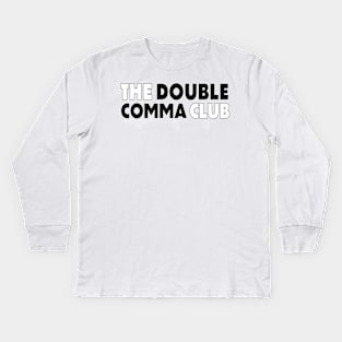 The Double Comma Club - reversed Kids Long Sleeve T-Shirt